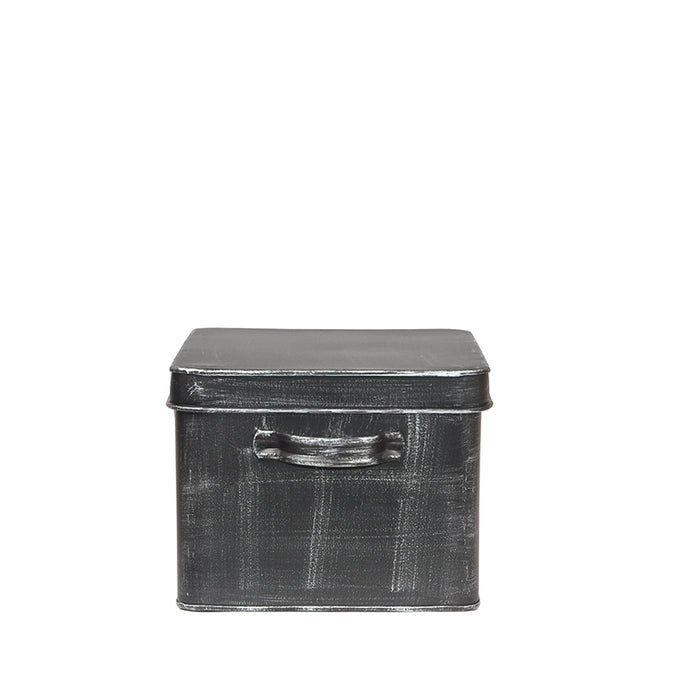 LABEL51 Schoenpoetsdoos Antiek Zwart Metaal 36x21x16 cm-Opbergdozen en manden-LABEL51