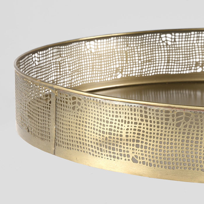 LABEL51 Set Dienbladen Antiek Goud Metaal 39x39x6 cm-Dienbladen-LABEL51