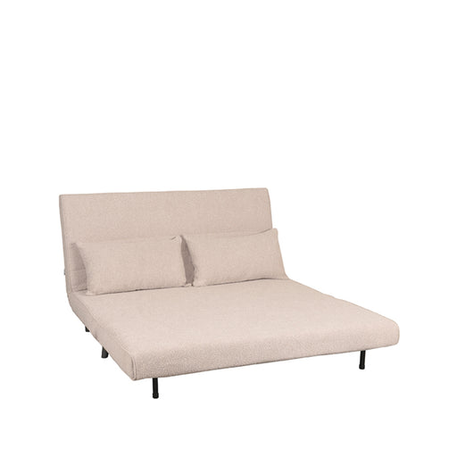 LABEL51 Slaapbank Double - Naturel - Boucle - Double | Zwarte Poot-Slaapbanken-LABEL51