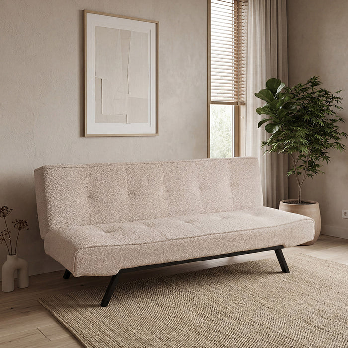 LABEL51 Slaapbank King - Naturel - Boucle - King | Zwarte Poot-3-Zitsbanken-LABEL51