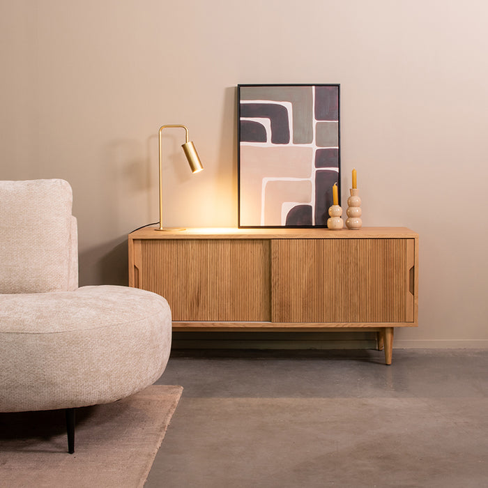 LABEL51 TV-meubel Jule Naturel Eiken 130x40x60 cm-Tv-meubels-LABEL51