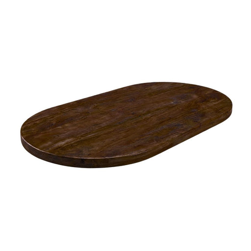 LABEL51 Tafelblad Halve Cirkel Espresso 200x100x5 cm-Tafelbladen-LABEL51