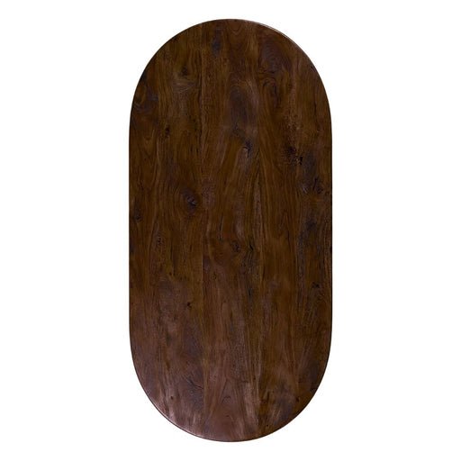 LABEL51 Tafelblad Halve Cirkel Espresso 240x100x5 cm-Tafelbladen-LABEL51