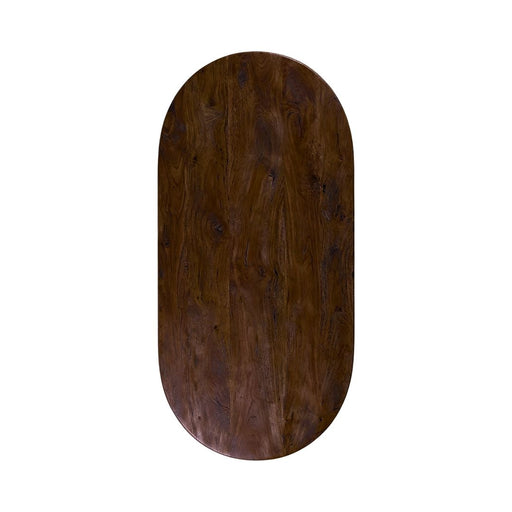 LABEL51 Tafelblad Halve Cirkel Mangohout Espresso 200x1 18094349-Tafelbladen-LABEL51