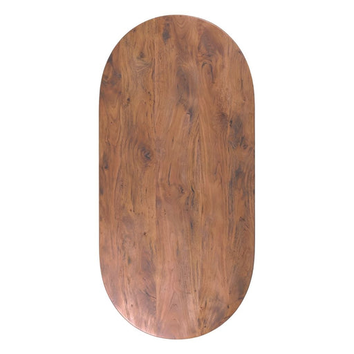 LABEL51 Tafelblad Halve Cirkel Nature Smooth 240x100x5 cm-Tafelbladen-LABEL51