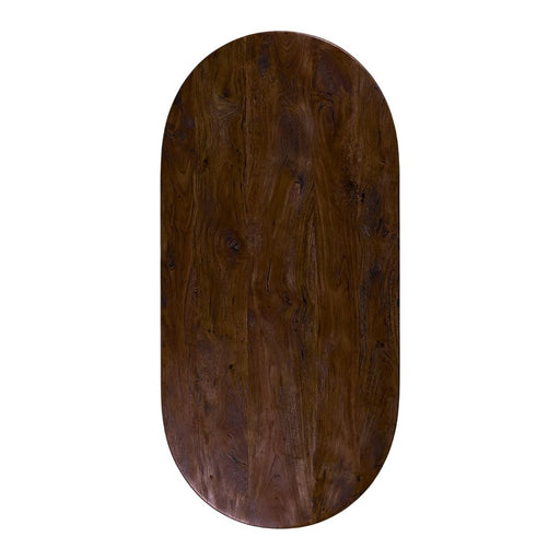 LABEL51 Tafelblad Halve Cirkel Sloppy Espresso 220x100x3 cm-Tafelbladen-LABEL51