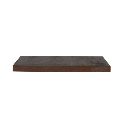 Rechthoekig LABEL51 tafelblad van espresso mangohout met een strakke straight edge rand, 120x70x5 cm.