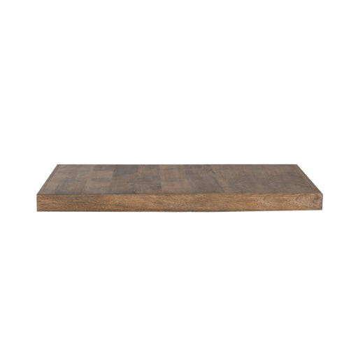 Rechthoekig LABEL51 tafelblad van naturel mangohout met een strakke straight edge rand, 120x70x5 cm.