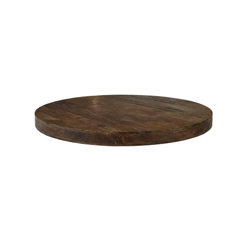 LABEL51 Tafelblad Rond Mangohout Espresso 120x120x3 cm-Tafelbladen-LABEL51
