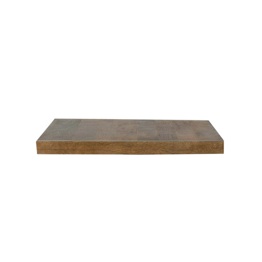Vierkant 70x70x5 cm tafelblad van glad mangohout in Nature Smooth kleur met strakke rechte randen.