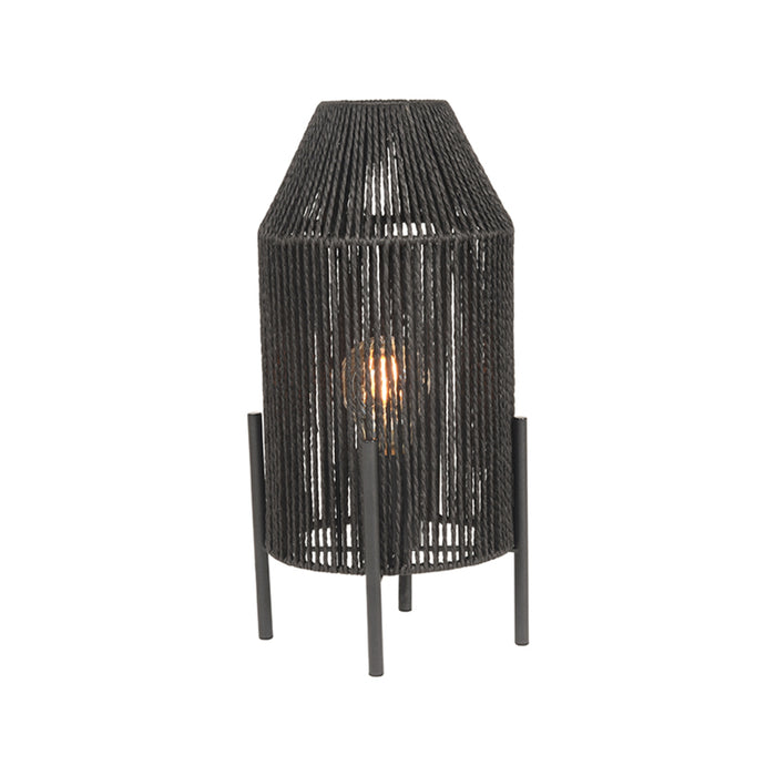 LABEL51 Tafellamp Ibiza - Zwart - Jute - 1-Lichts-Tafellampen-LABEL51
