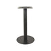 LABEL51 ronde zwarte metalen tafelpoot van 72 cm hoog met centrale staander en vierkante bevestigingsplaat.