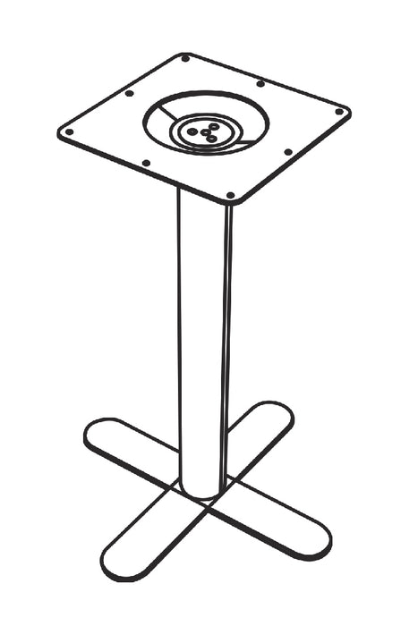 LABEL51 Tafelpoot X-Poot Zwart Metaal 50x50x72 cm