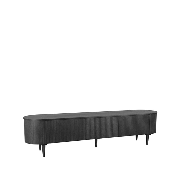 LABEL51 Tv-meubel Oliva Zwart Eiken 220 cm 220x47x55 cm-Tv-meubels-LABEL51