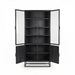 LABEL51 Vitrinekast Level - Zwart - Metaal - 80x40x190 cm-Vitrinekasten-LABEL51