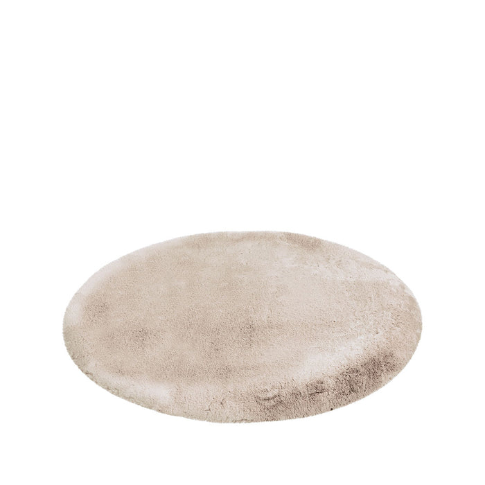 Vloerkleden Indy - Licht Taupe - Polyester - 200x200 cm - Rond-Vloerkleden-LABEL51
