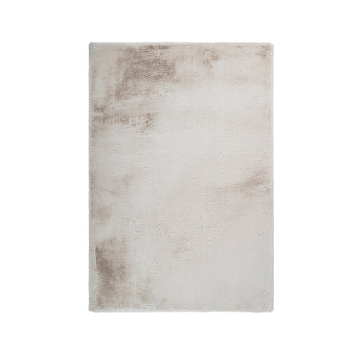 LABEL51 Indy vloerkleed in licht taupe polyester, rechthoekig design van 200x290 cm met een zachte textuur.