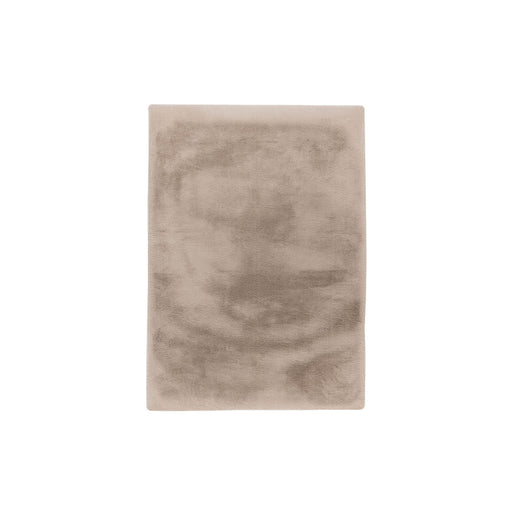 Rechthoekig LABEL51 Indy vloerkleed in taupe polyester, 160x230 cm met een zachte, egale textuur.