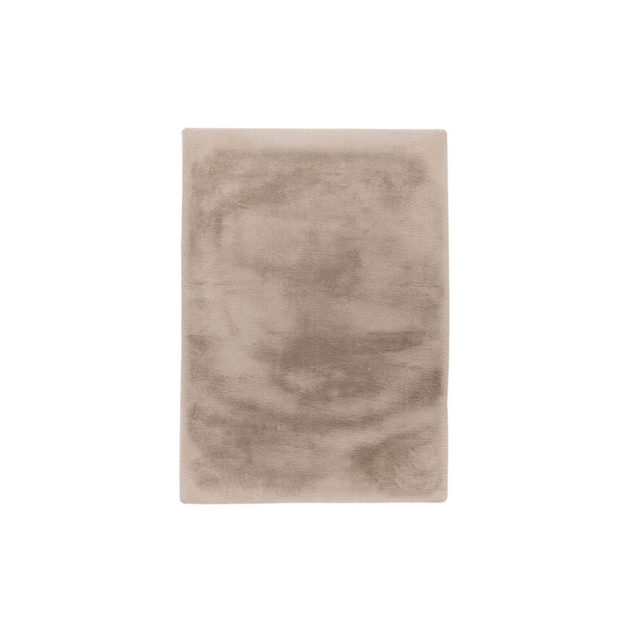 Rechthoekig LABEL51 Indy vloerkleed in taupe polyester, 160x230 cm met een zachte, egale textuur.