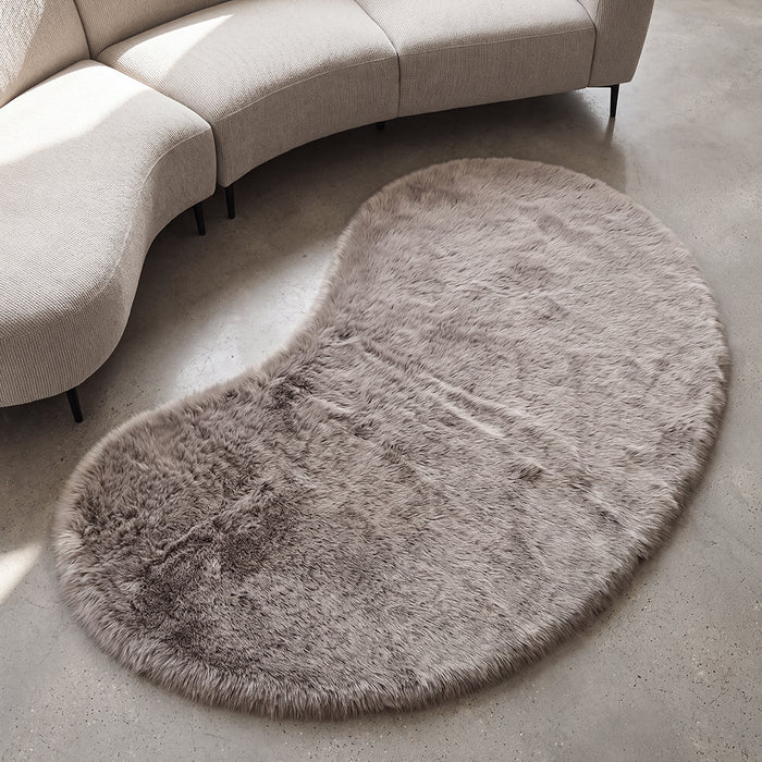 Teppiche Indy - Taupe - Polyester - 160x230 cm - Organisch