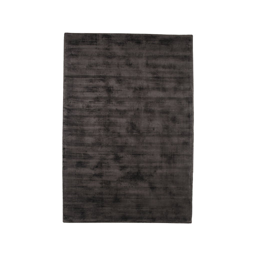 LABEL51 Velvy vloerkleed in antraciet viscose, 160x230 cm met een fluweelachtige glans en horizontaal kleurverloop.