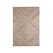 Rechthoekig LABEL51 Blendy vloerkleed in taupe wol met een subtiel geometrisch patroon, 160x230 cm.