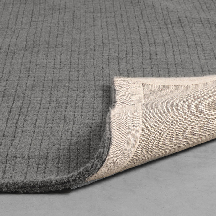 LABEL51 Vloerkleed Wolly Antraciet Wol 200x300 cm-Rechthoekige vloerkleden-LABEL51