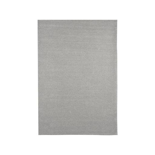 Grijs wollen vloerkleed Wolly van 160x230 cm met een subtiel gestanst lijnreliëf en een lage pool.