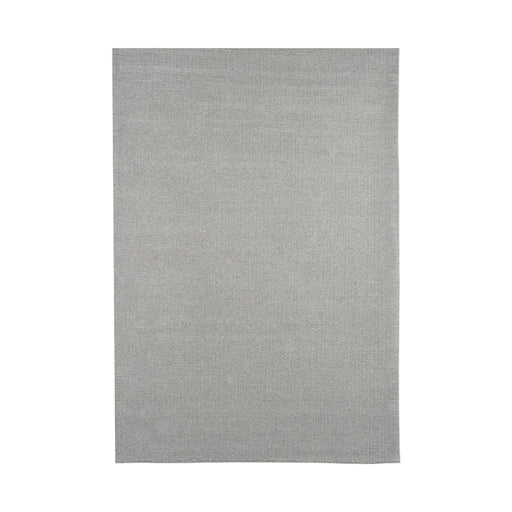 LABEL51 Wolly grijs wollen vloerkleed van 200x300 cm met een laagpolige structuur en subtiel lijnpatroon.