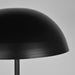 Zwarte, ronde metalen kap van de LABEL51 Globe vloerlamp met een strak en minimalistisch design.