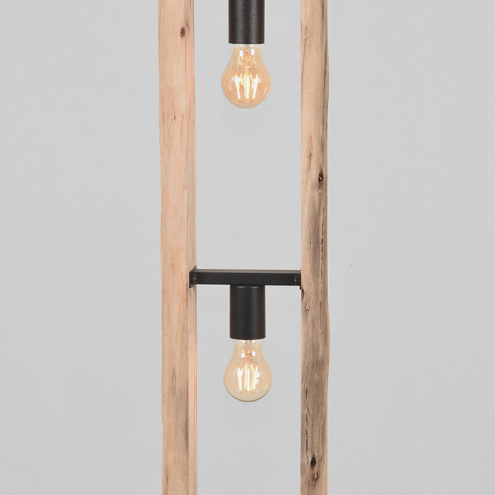 LABEL51 Vloerlamp Woody - Naturel - Hout - One Size-Vloerlampen-LABEL51