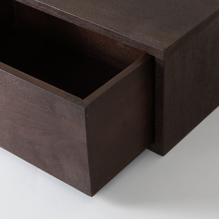 LABEL51 Wandkonsole Hover Espresso Mangoholz 45x30x20 cm