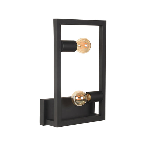 LABEL51 Wandlamp Quadrato - Zwart - Metaal - One Size-Tafellampen-LABEL51
