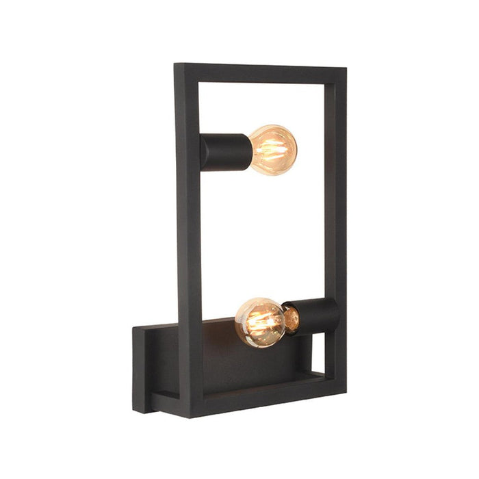 LABEL51 Wandlamp Quadrato - Zwart - Metaal - One Size-Wandlampen-LABEL51