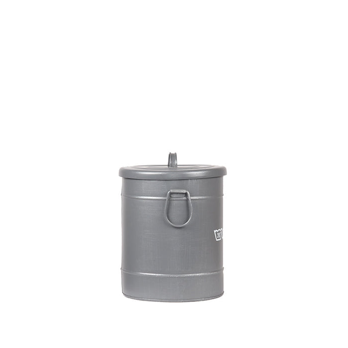 LABEL51 Wasmand - Antiek Grijs - Metaal - S-Opbergdozen en manden-LABEL51