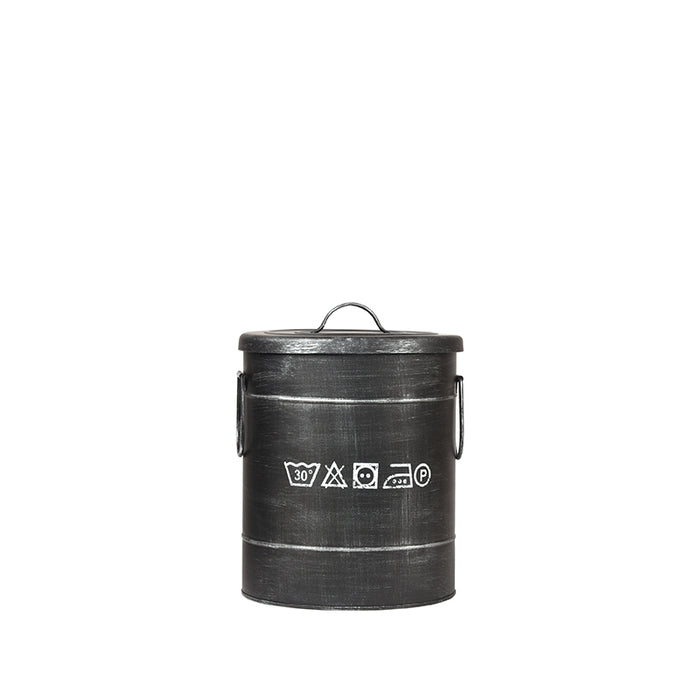 LABEL51 Wasmand - Antiek Zwart - Metaal - S-Opbergdozen en manden-LABEL51
