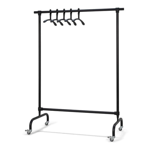 LUUK Kledingrek op wielen 59x180x135 - Zwart-Kledingbutler-Spinder