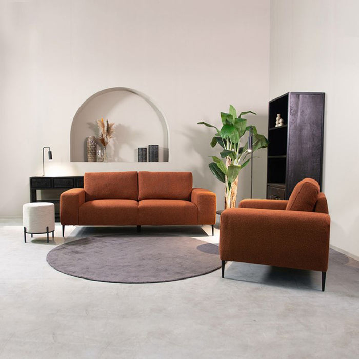 Label51 Bank Ferraro 3-Zits 212x88x85 cm Roest Boucle-3-Zitsbanken-LABEL51