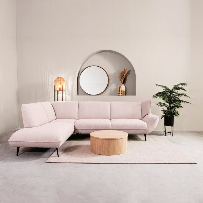 Label51 Bank Pesaro - Naturel - Boucle - Links-Hoekbanken-LABEL51