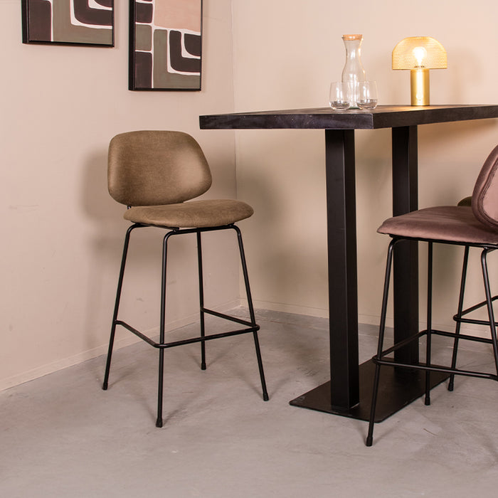 LABEL51 Barkruk Bello - Moss - Micro Suede - Hoog-Barkrukken-LABEL51
