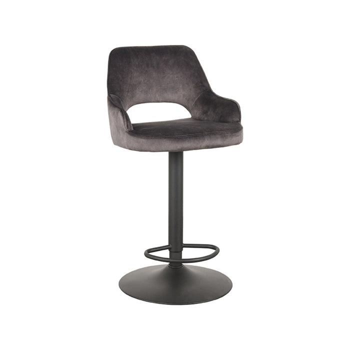 Label51 Barkruk Fer 45x47x92-113 cm Velours Antraciet-Barkrukken-LABEL51