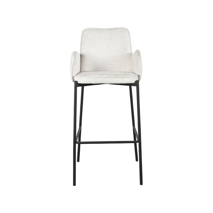 Label51 Barkruk Joni - Beige - Fluweel - Zithoogte 78 cm-Barkrukken-LABEL51