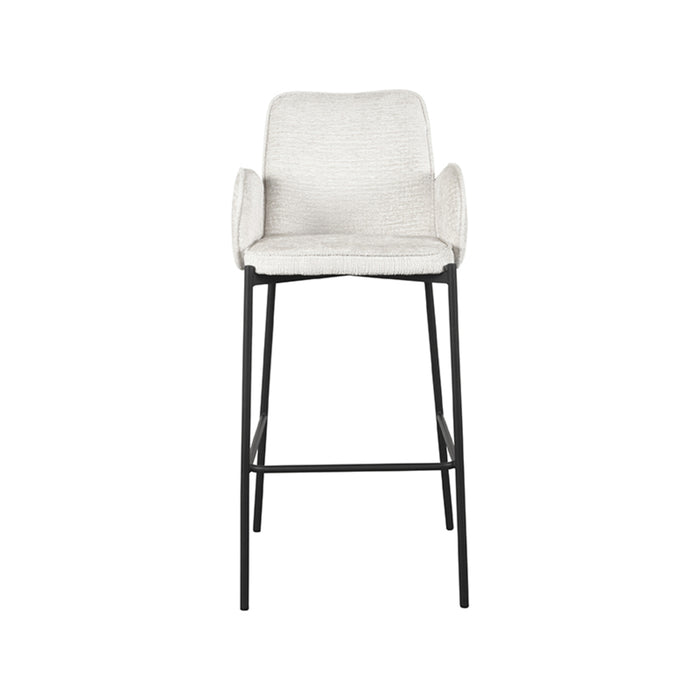 Label51 Barkruk Joni - Beige - Fluweel - Zithoogte 78 cm-Barkrukken-LABEL51