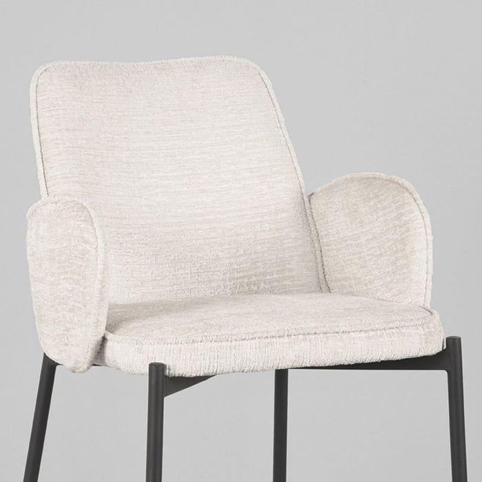 Label51 Barkruk Joni - Beige - Fluweel - Zithoogte 78 cm-Barkrukken-LABEL51