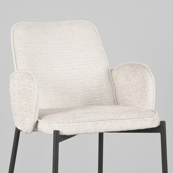 Label51 Barkruk Joni - Beige - Fluweel - Zithoogte 78 cm-Barkrukken-LABEL51