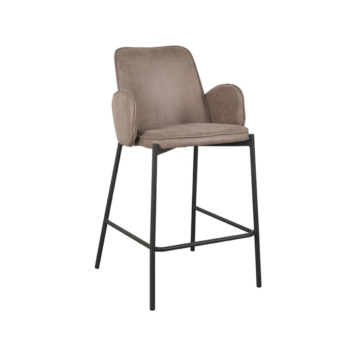 Label51 Barkruk Joni - Taupe - Micro Suede - Zithoogte 65 cm-Barkrukken-LABEL51