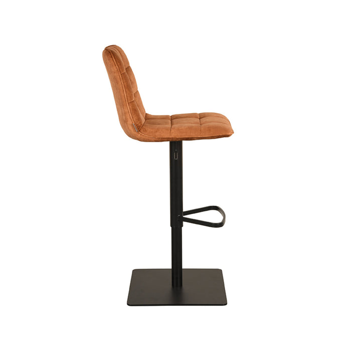 Label51 Barkruk Juul 45x56x88-113 cm Oker | Velours-Barkrukken-LABEL51