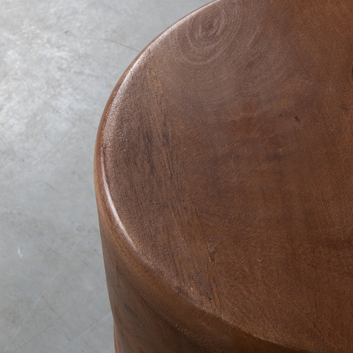 Label51 Bijzettafel Milly - Nature Smooth - Mangohout - 35 cm - Rond-Bijzettafels-LABEL51
