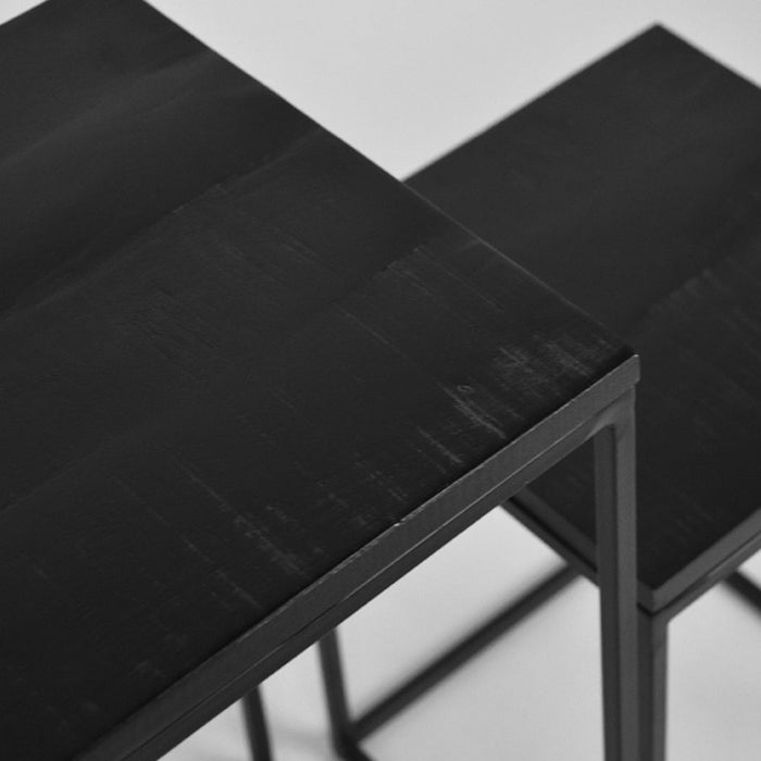 Label51 Bijzettafel Vintage - Zwart - Mangohout-Bijzettafels-LABEL51