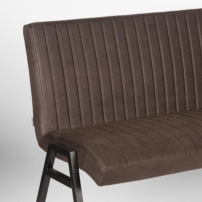 Label51 Eetkamerbank Matz - Antraciet - Microfiber - 145 cm-Eetkamerbanken-LABEL51